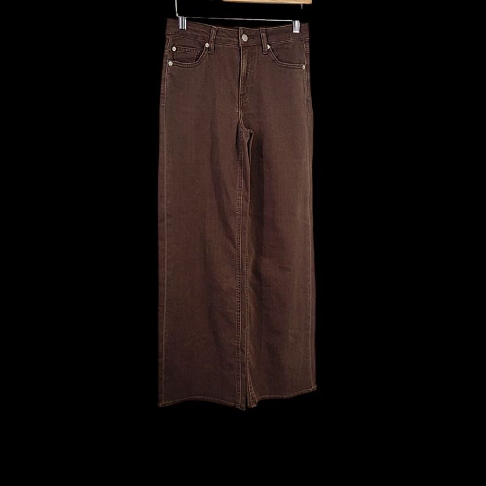 Quince Women Bella Stretch Wide Leg Jeans Coffee Bean Brown 26